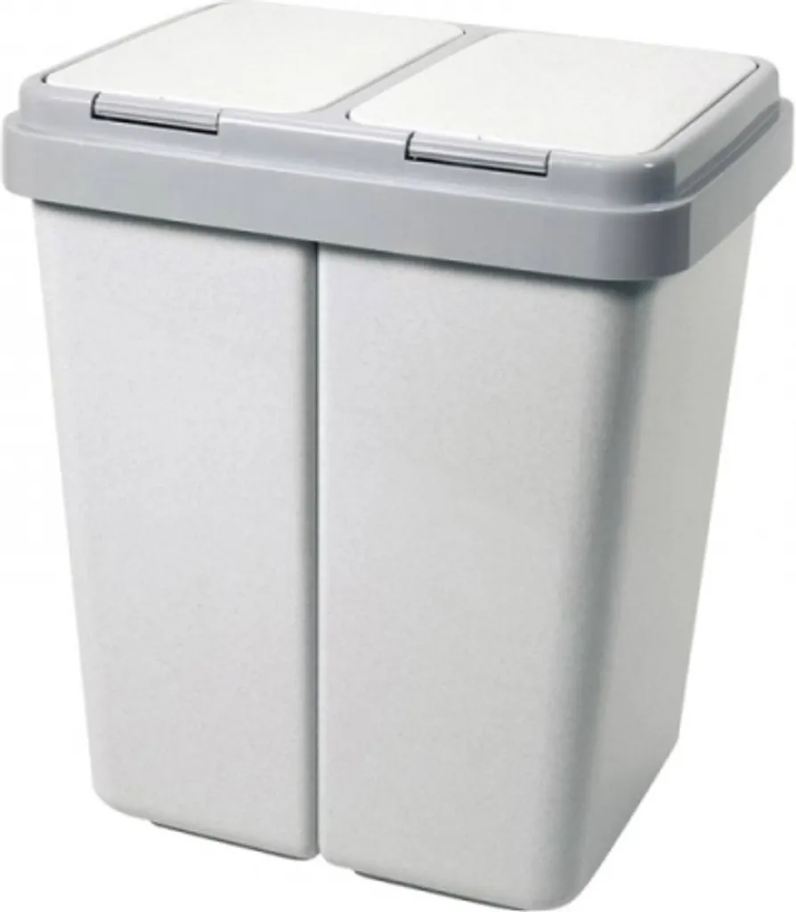 Poubelle Cuisine pour Tri Sélectif Duo Bin - Double Bac 25L Gain de Place