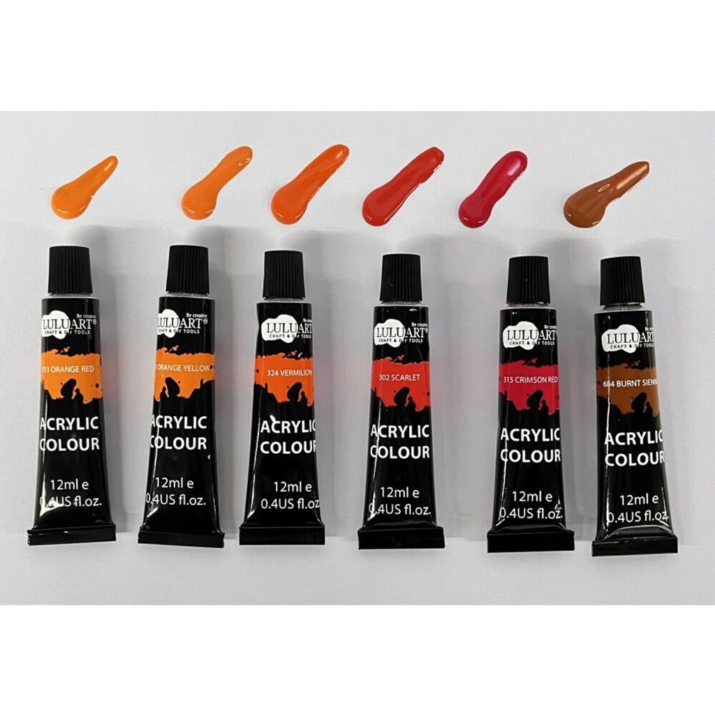 BURI Acrylfarben Malen 64er Set Pinsel Buntlack Leinwand Mischpalette Spachteln