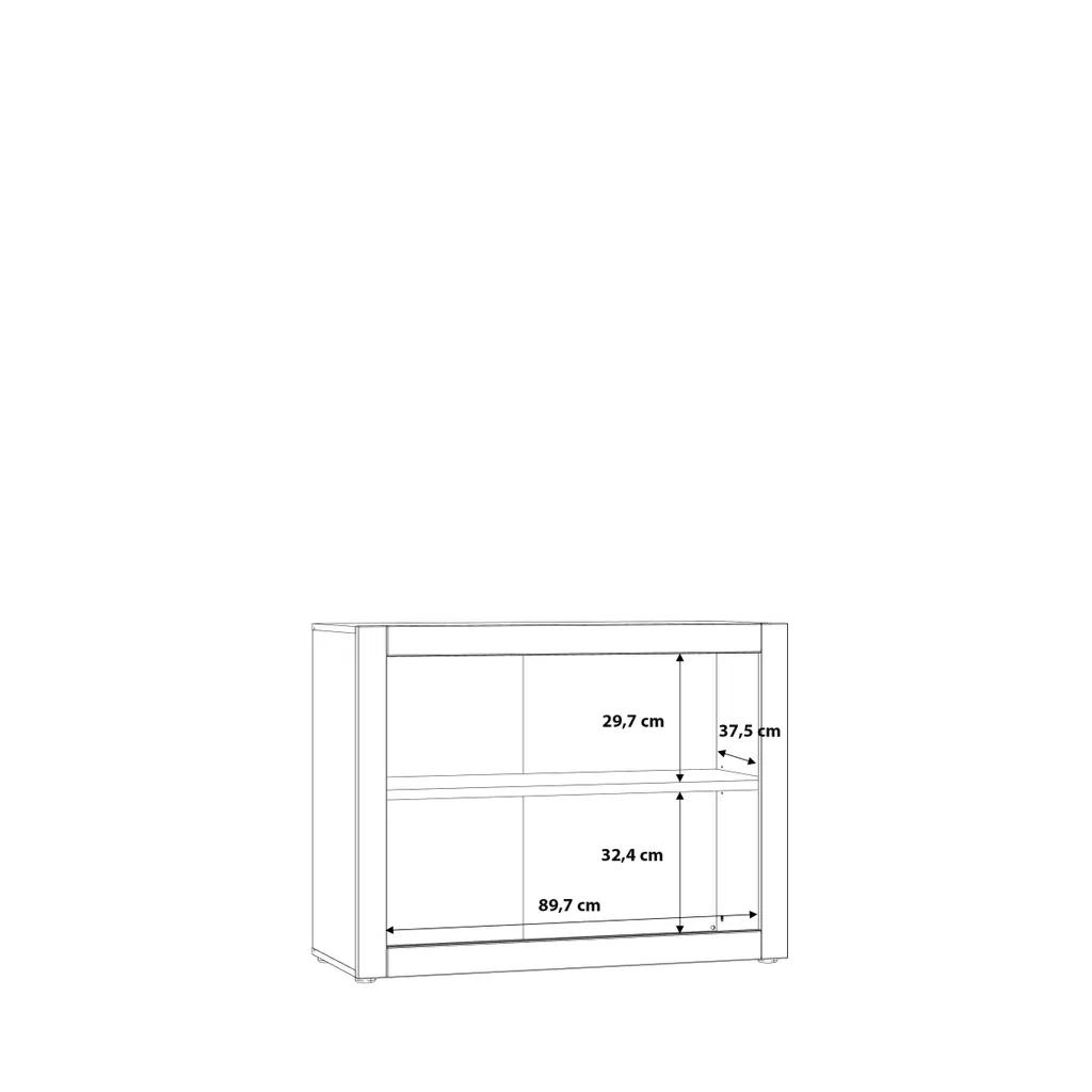 Commode blanche gain de place L-Light pour petit espace 103cm