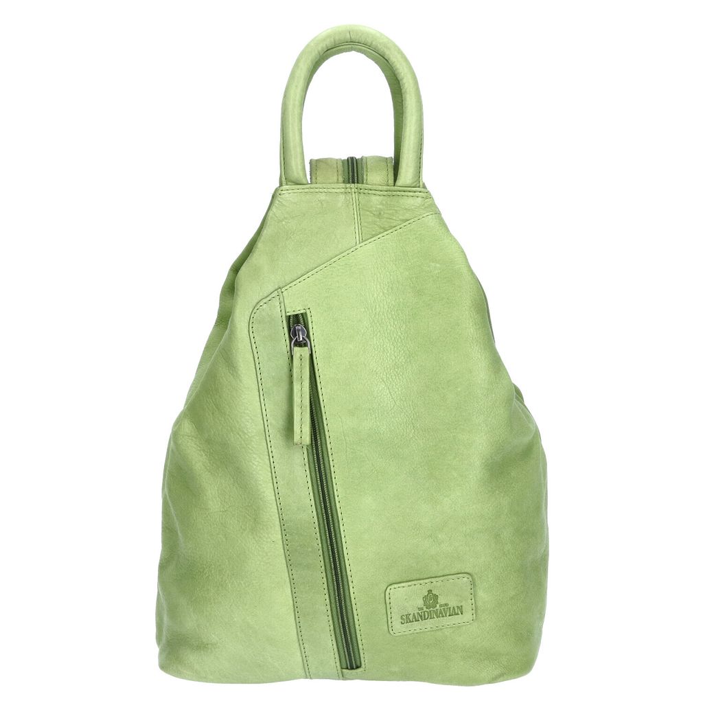 The Skandinavian Brand Damen Leder Rucksack Green : grün-40 Farbsortierung: grün-40