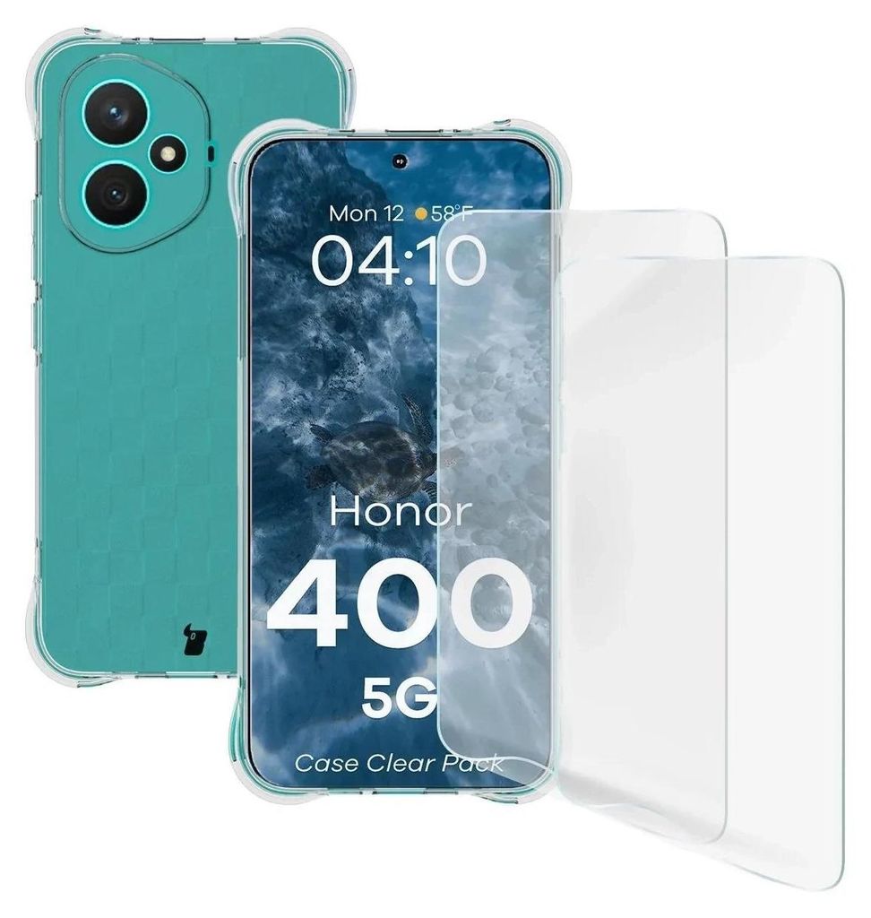 Bizon Case Clear Pack Hülle + 2x Displayschutzfolie Honor Produktbild 