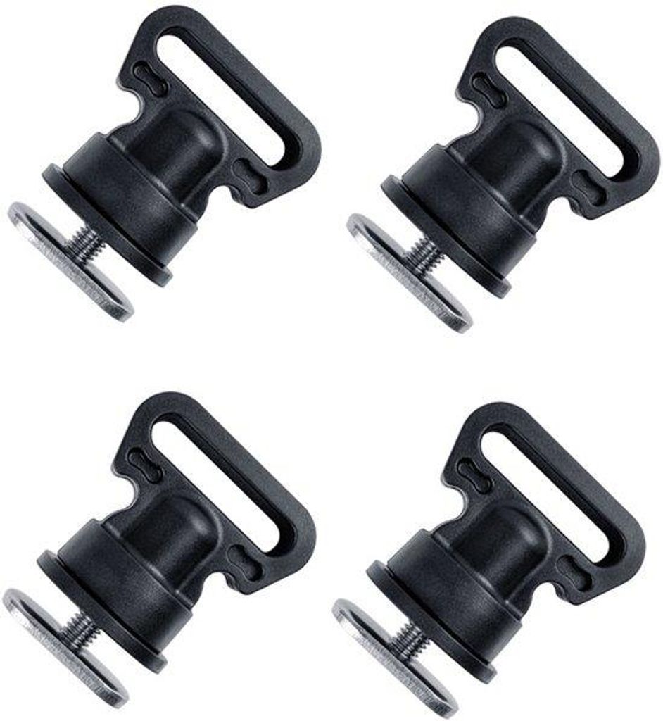 Kajakrailbevestiging, set van 4 stuks, verticale bevestigingspunten, geschikt voor kajakvoertuigen en accessoires.