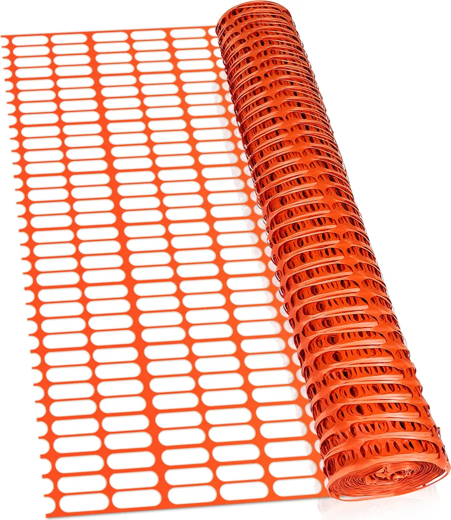 Clôture de chantier orange 1x50m - Filet de délimitation maille 100x26mm