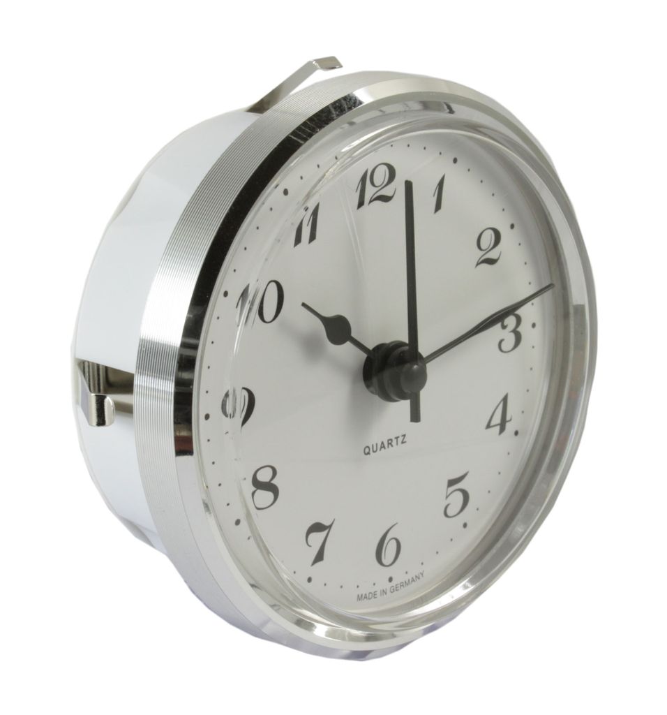 Uhrwerk I Quartz I Einsteckwerk I Einbau-Uhr l Modellbau-Uhr l Ø 103 mm l 8077 