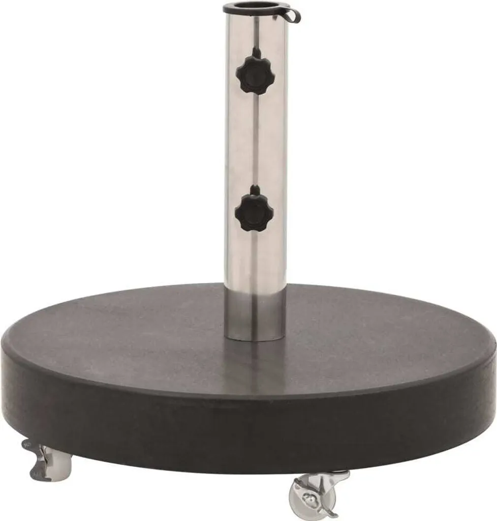 Supporto per ombrellone granito 30 kg rotondo nero - 3