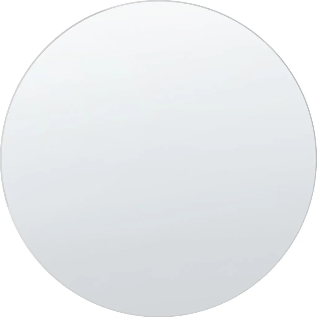 Miroir Rond Argenté 50 cm Agen pour Décoration Murale de Salon Chic