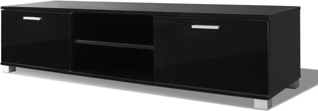 Trasforma il tuo Salotto: Mobile TV Nero Lucido 140cm | Stile Luxury