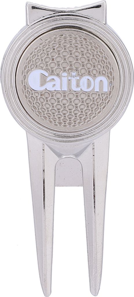 Stilvolle Zink-Legierung Divot Reparatur Werkzeug magnetische Ball Marker Golf Zubehör (D103 Silber)