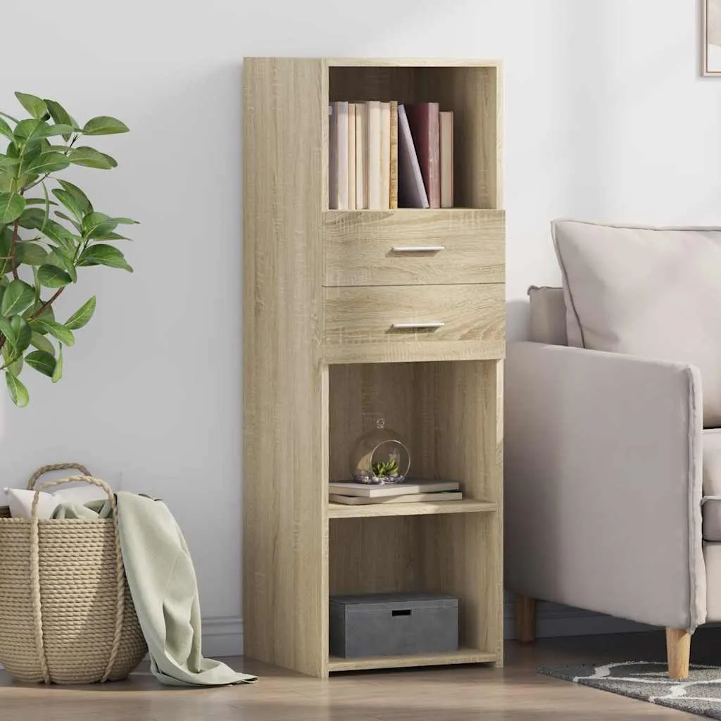 vidaXL Credenza Rovere Sonoma 40x42,5x124 cm Mobile Legno Multistrato