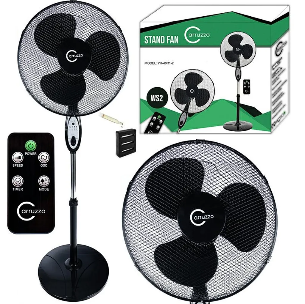 Ventilateur sur pied Carruzzo WS2 avec télécommande et minuterie