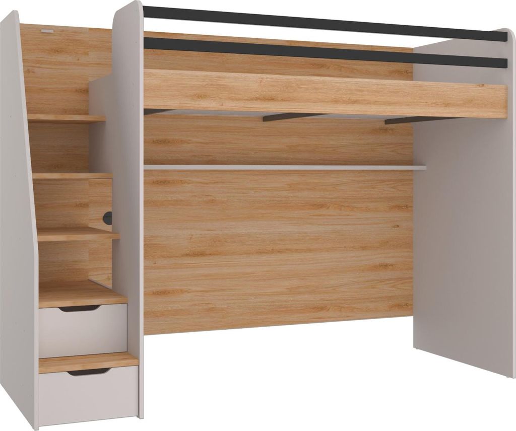Almila OPTIONS Hochbett mit Treppe