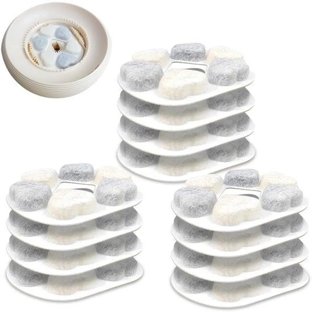 Filtre pour fontaine à chat : pack de 8 unités pour eau fraîche et pure