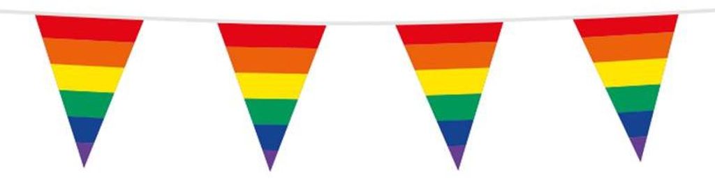 Regenbogen Wimpelkette 10m Pride LGBTQ bunt Produktbild 