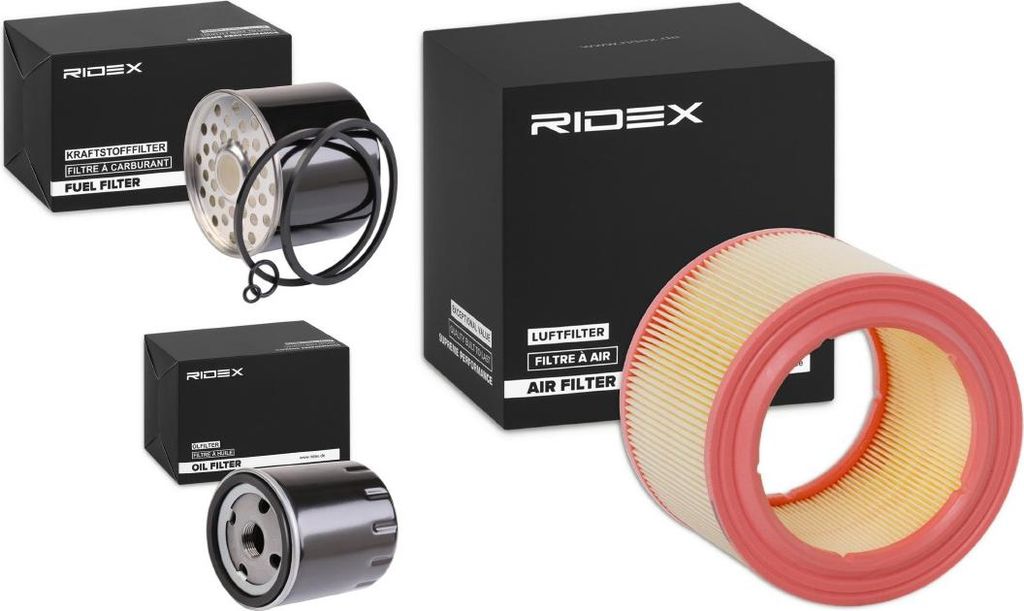 RIDEX Filterset Inspektionspaket Filtersatz für SEAT Ibiza III Schrägheck (6L) passend für PEUGEOT 206 Schrägheck (2A/C) PARTNER Combispace (5F)
