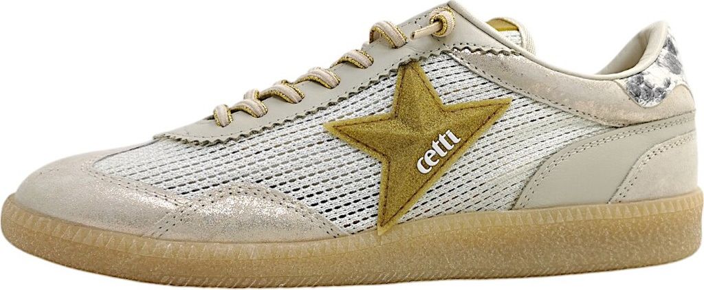 Cetti Damenschuhe sportlicher Schnürer Beige Freizeit, Schuhgröße:36 EU