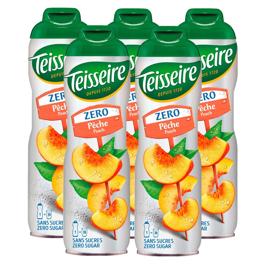 Teisseire Sirup Pfirsich/Peach zero Zucker 600ml - Produktbild 