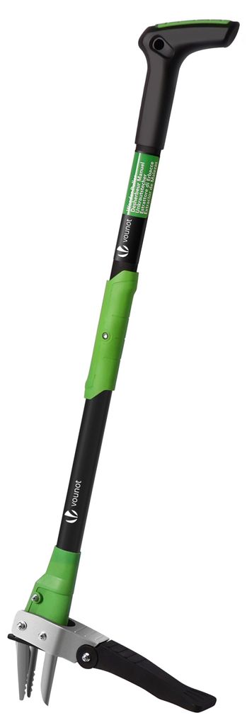 VOUNOT Unkrautstecher Gardena mit langem Stiel und Edelstahlkrallen für Rasen, 100cm