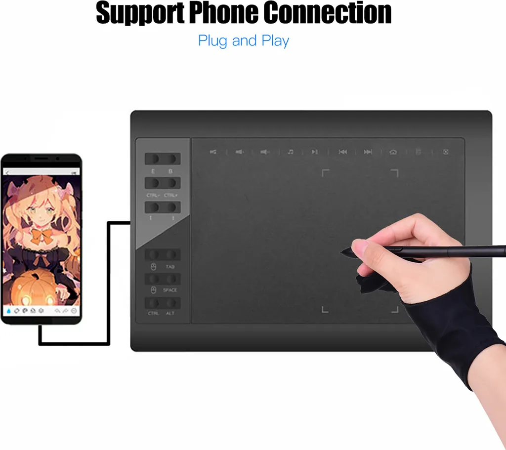 Tablette de dessin électronique grand format pour illustration PC - 6