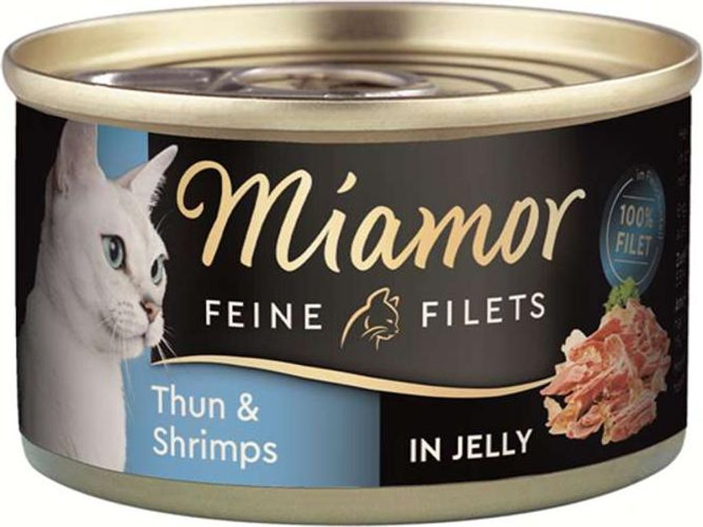 Miamor - Feine Filets Dose 24x100g | Thunfisch & Shrimps