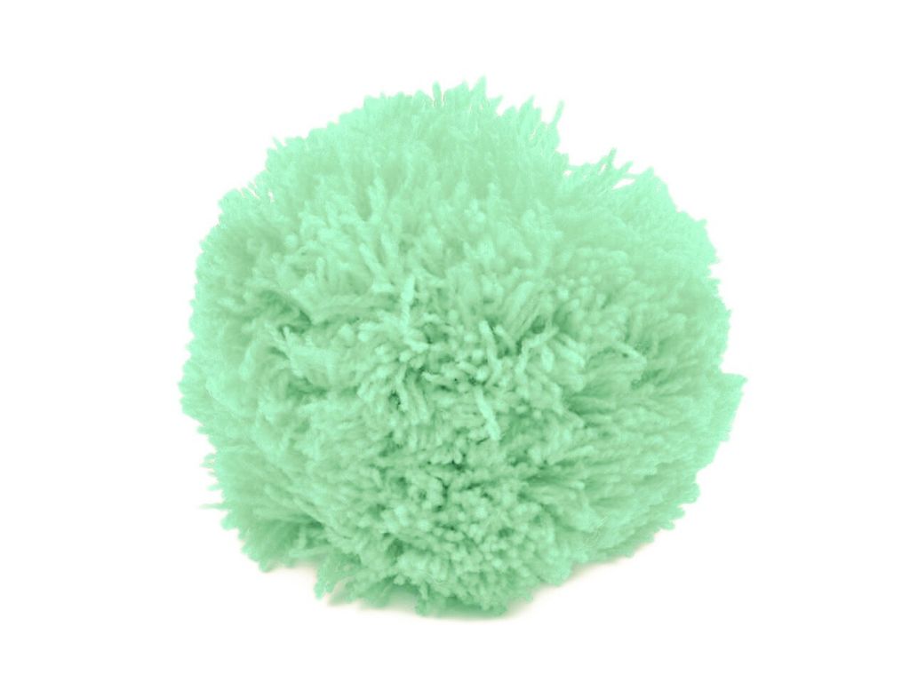 2 Bommeln / Wollbommeln / Pompons, 10cm mit einer großen Farbauswahl, Farbe:minze