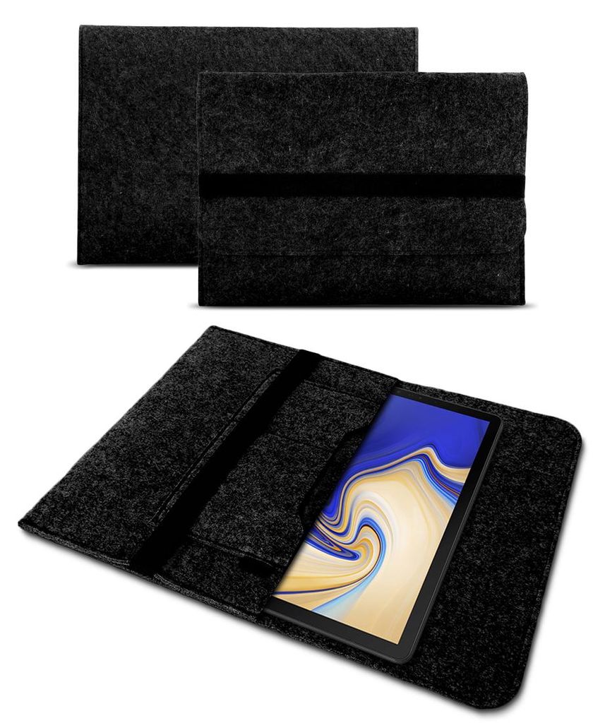 Schutzhülle für Samsung Galaxy Tab S10 S9 S8 Plus Tablet Tasche Case Filz HülleNotebook Sleeve Farbe:Dunkel Grau