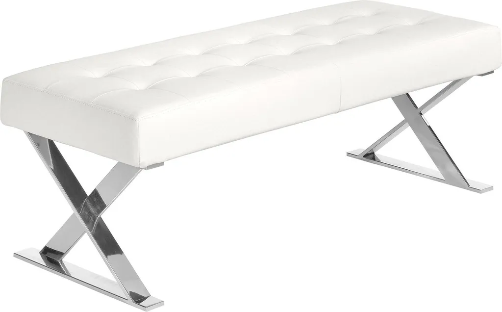 Banc de lit blanc en similicuir Angel Cerdá 5001 pour chambre et salon