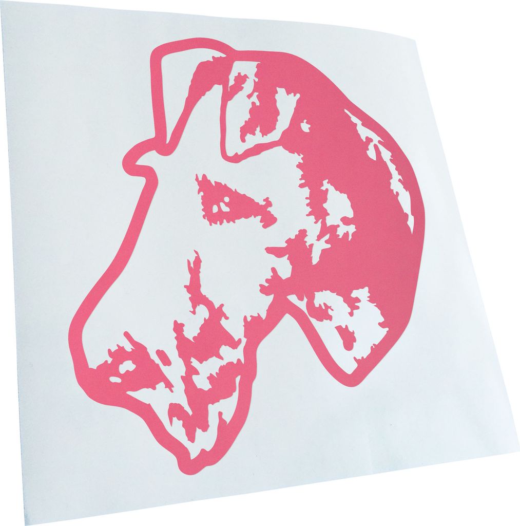 Kiwistar - Autoaufkleber - irish terrier Hund - Hellrosa - 60x55cm - Aufkleber für Auto, Laptop, Fahrrad, LKW, Motorrad mehrfarbig JDM Decal Racing