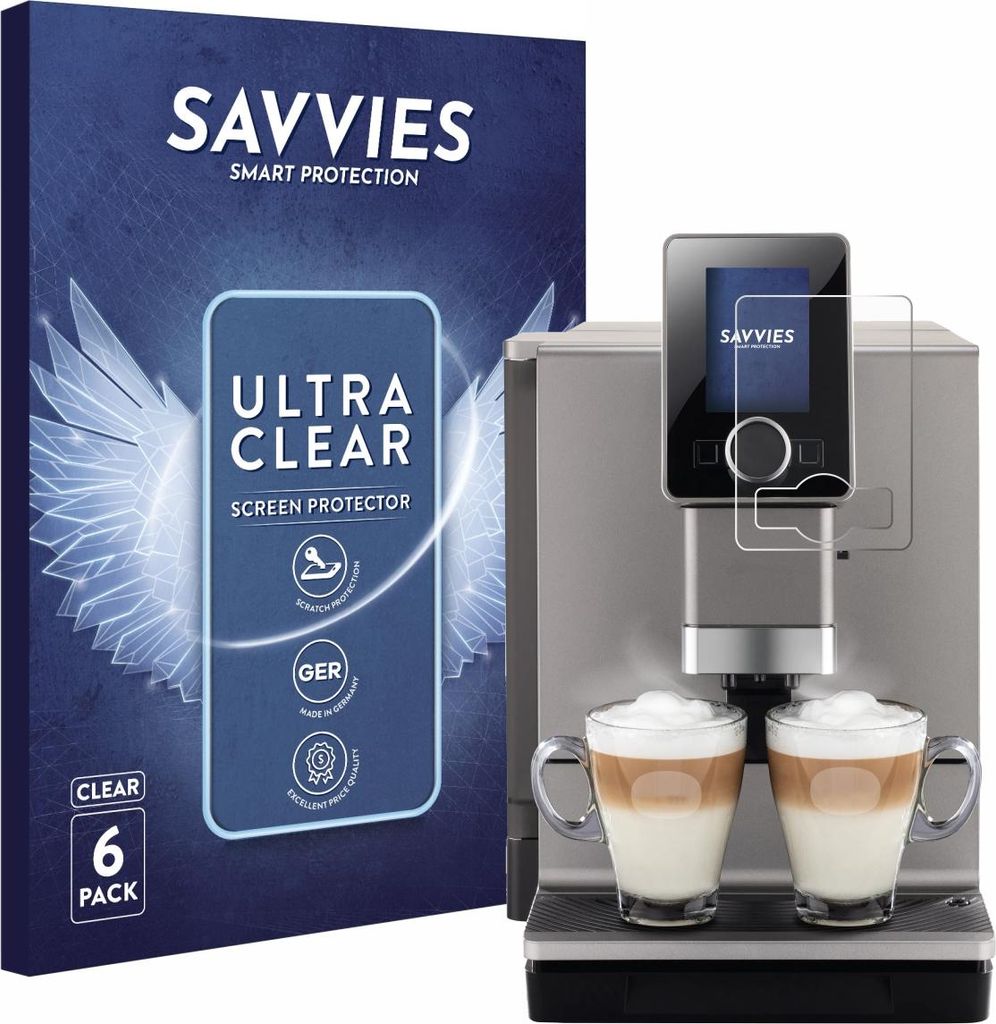 6x Für Nivona NICR 930 CafeRomatica Schutzfolie Savvies Displayschutz Display Schutz Folie Klar Transparent