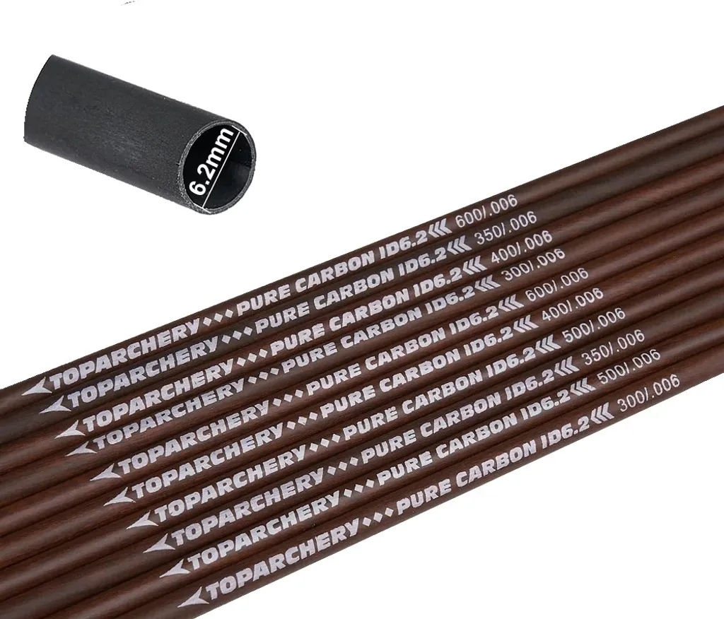 Aste Frecce in Carbonio Puro SP600 - 12 Pezzi Leggere per Tiro Target