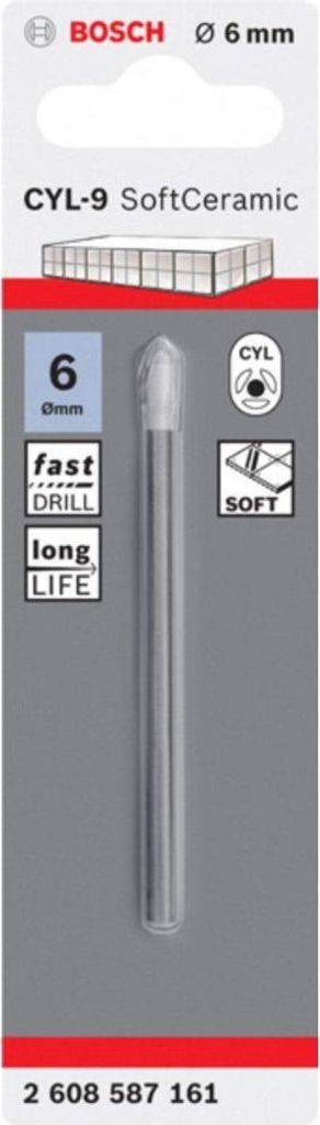 Bosch 2608587161 Bosch 1 Fliesenbohrer CYL-9 Ceramic 6x80mm Imagen del producto 