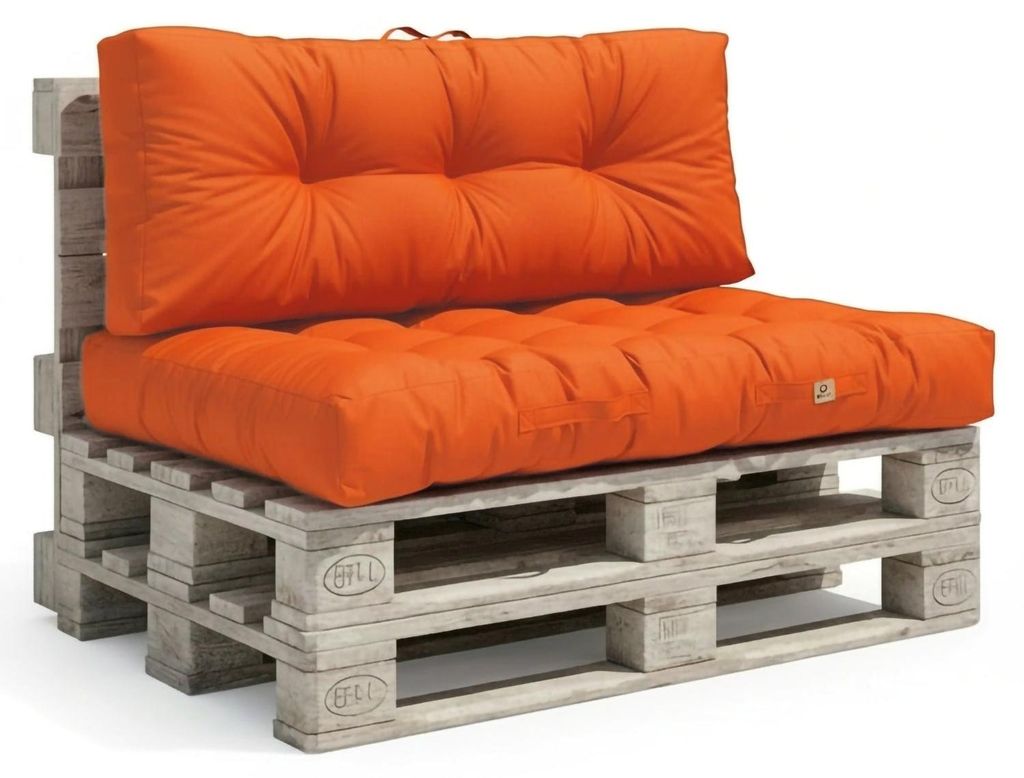 Lot coussins extérieur pour palette orange 120x80 Image du produit 