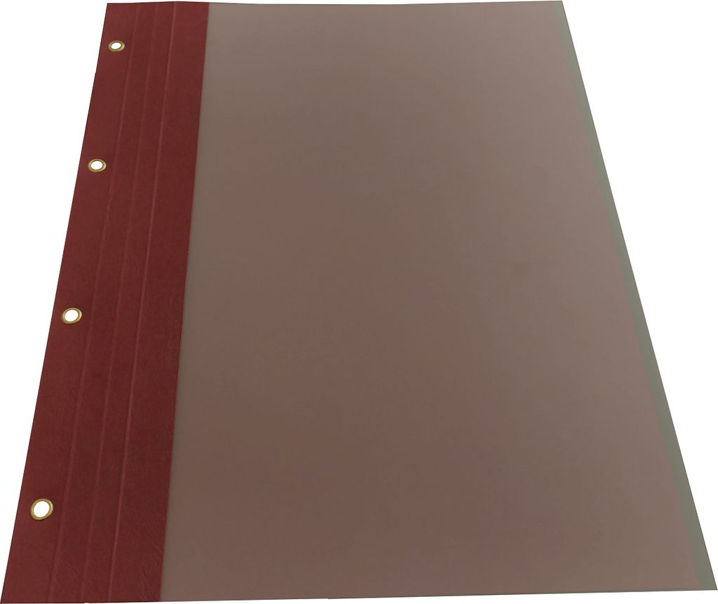 Bilanzmappe bordeaux 100er Pack 4 fach geöst Ösenfarbe gold Produktbild 