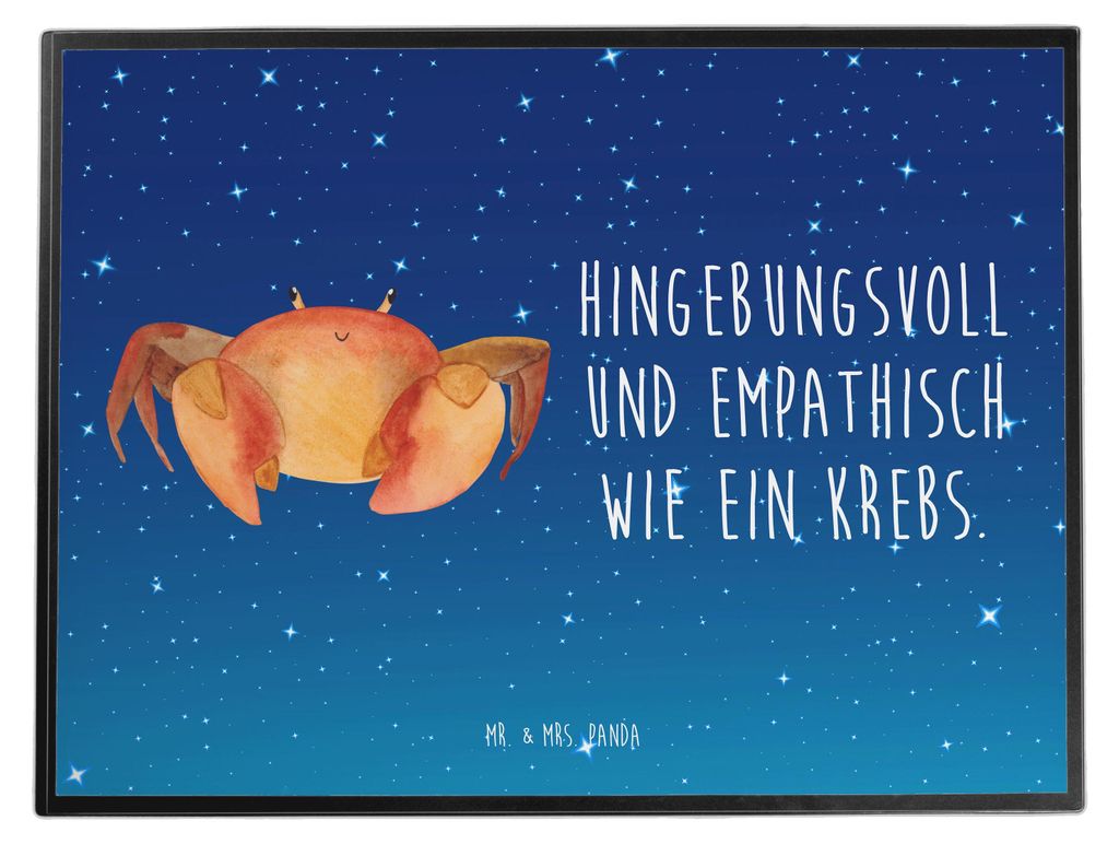Mr. & Mrs. Panda schreibtischunterlage Sternzeichen Krebs - Sternenhimmel Blau - Geschenk, Geburtstag Juli, bastelmatte, schreibtischunterlagen, Kr...