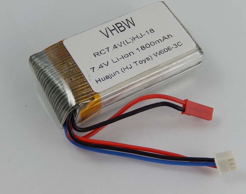 vhbw Akku kompatibel mit Huajun W606-3C Quadrocopter Drohne Multicopter Quadrocopter (1800 mAh, 7,4 V, Li-Ion)