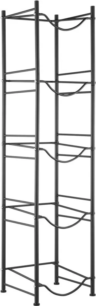 Support pour pichets d'eau noir 5 bouteilles rangement vertical robuste - 12