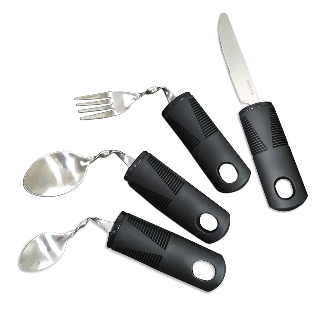 4 teiliges Parkinson Besteck mit dickem Griff,Biegbar Produktbild 