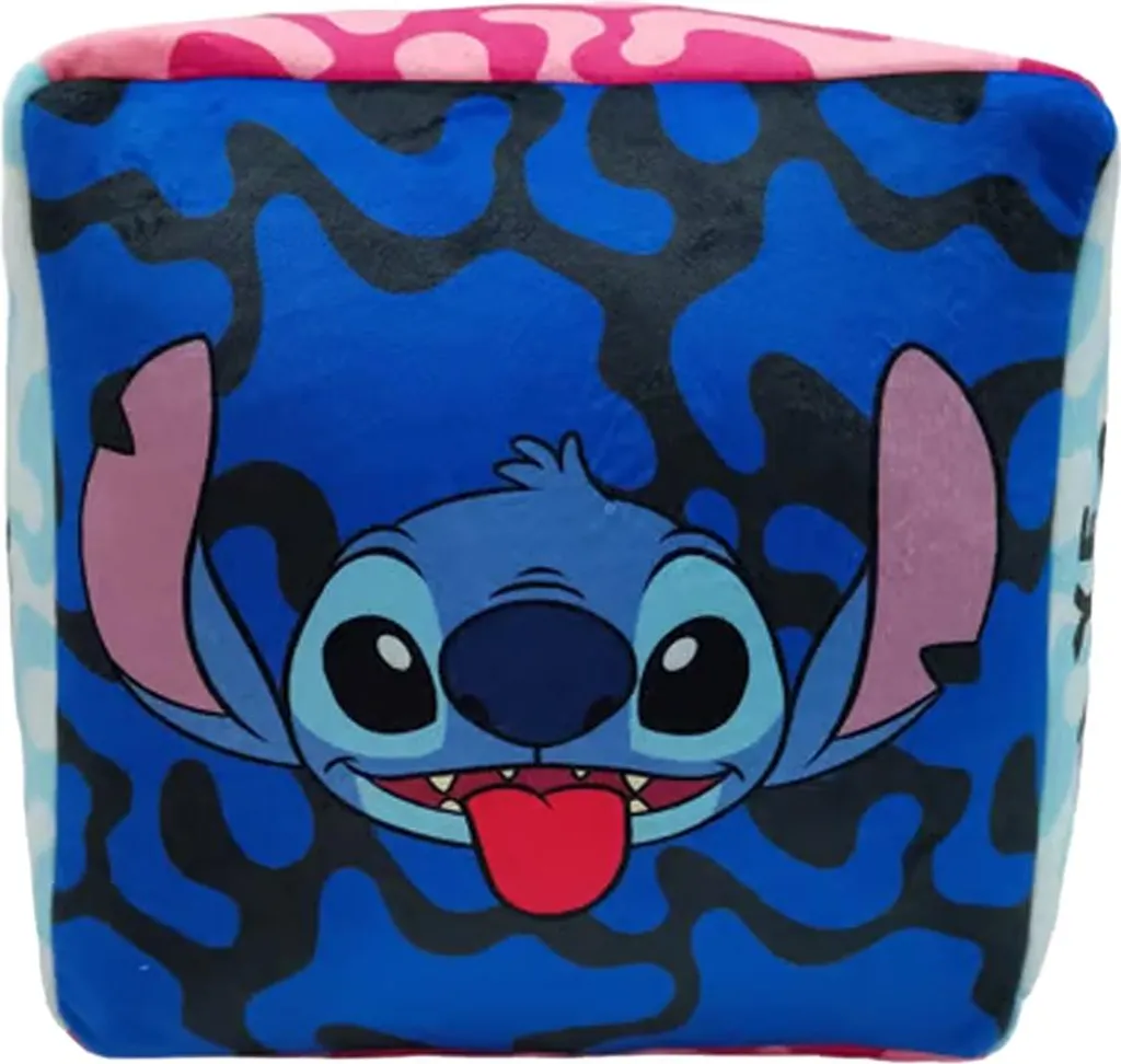 Coussin cube Stitch CD585 : Confort et Déco Lilo & Stitch Multicolore