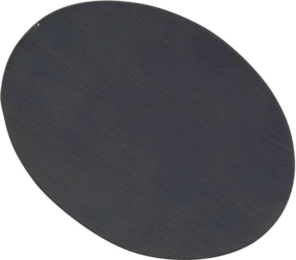 13,5x10cm Kerzenteller Oval Aluminium Schwarz Kerzenhalter Untersetzer Tischdeko