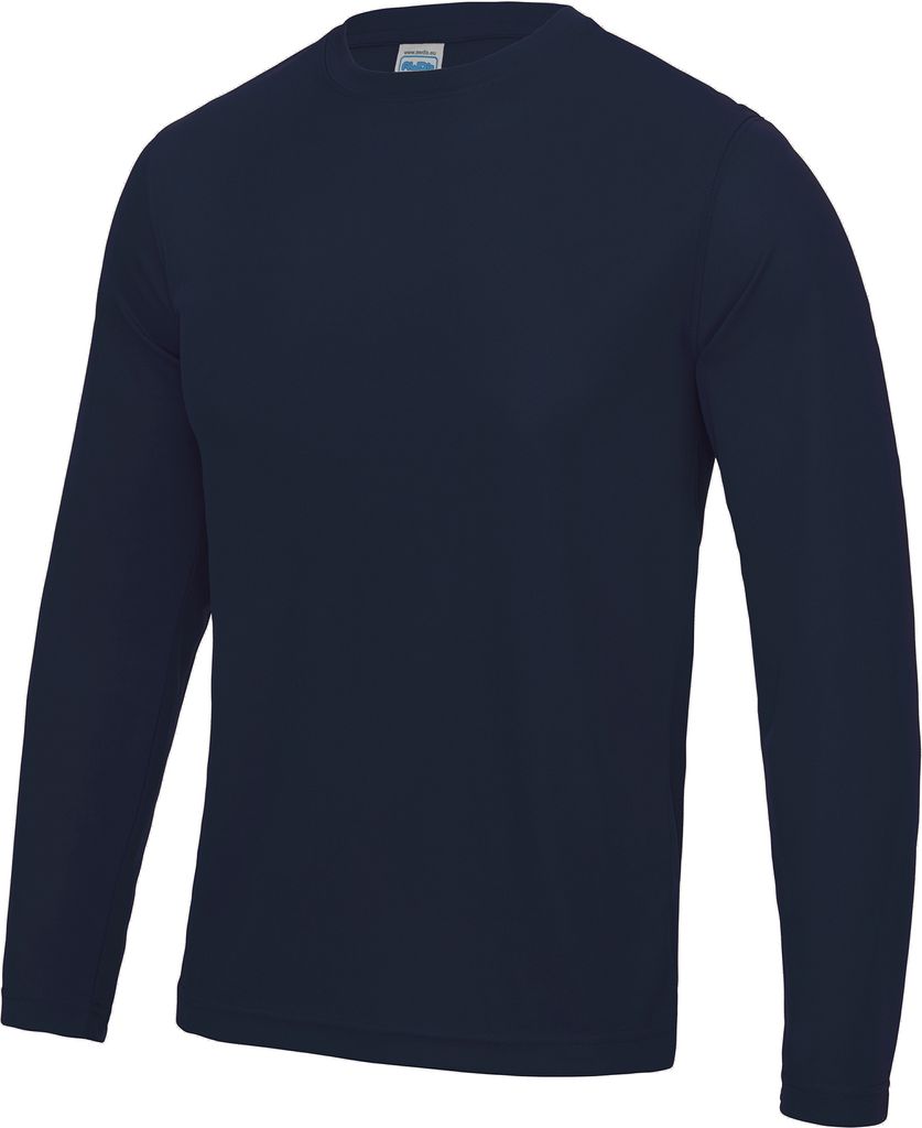 AWDis Just Cool Herren T-Shirt Langarm Cool Performance RW684 (L) (Dunkles Marineblau)