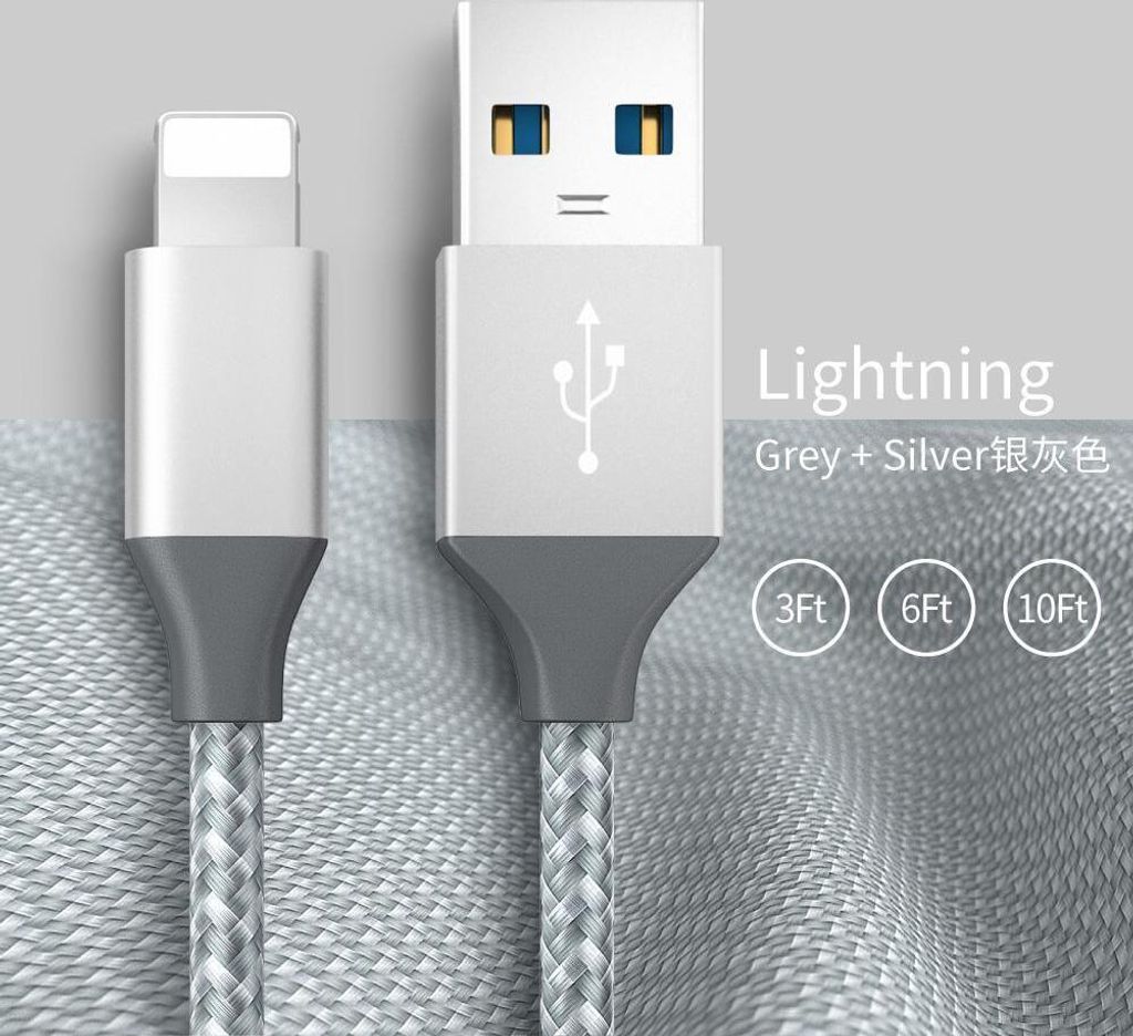 Fast Charger USB Cable Braided Cord For IPhone 6 7 8 11 12 13 14 Pro Max - Foto 5