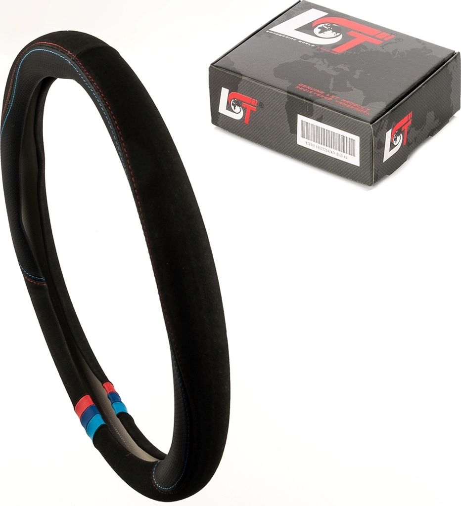 Lenkradbezug Ø 38cm 15 Zoll schwarz anthrazit rot blau für Produktbild 