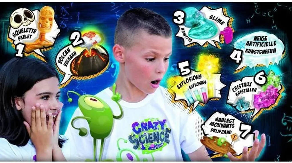 Jeu de science Dingo le scientifique avec 7 coffrets d'expérimentation