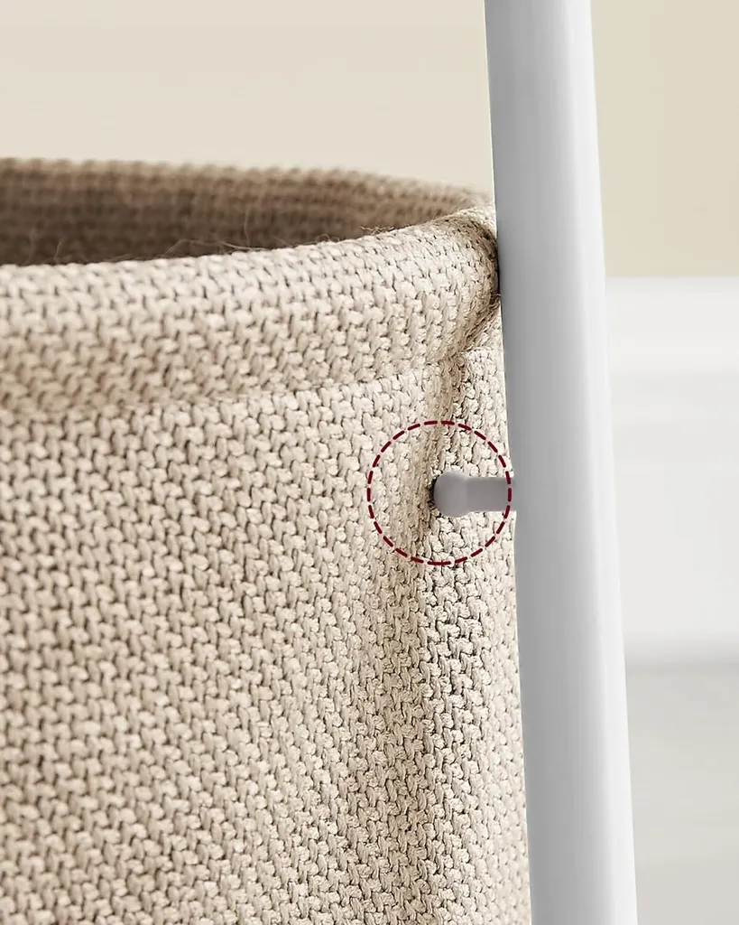 Tavolino da Salotto Moderno VASAGLE - Bianco e Beige con Stoccaggio - 8