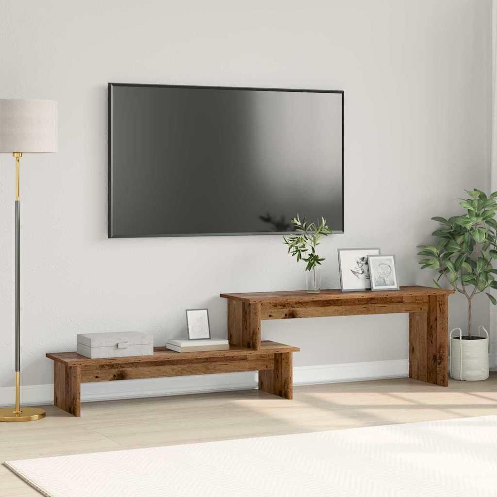 Möbel TV-Schränk mit Regal mit Speicher Altholz 180 x 30 x 43 cm Holzwerkstoff - TV-Schränke 875128
