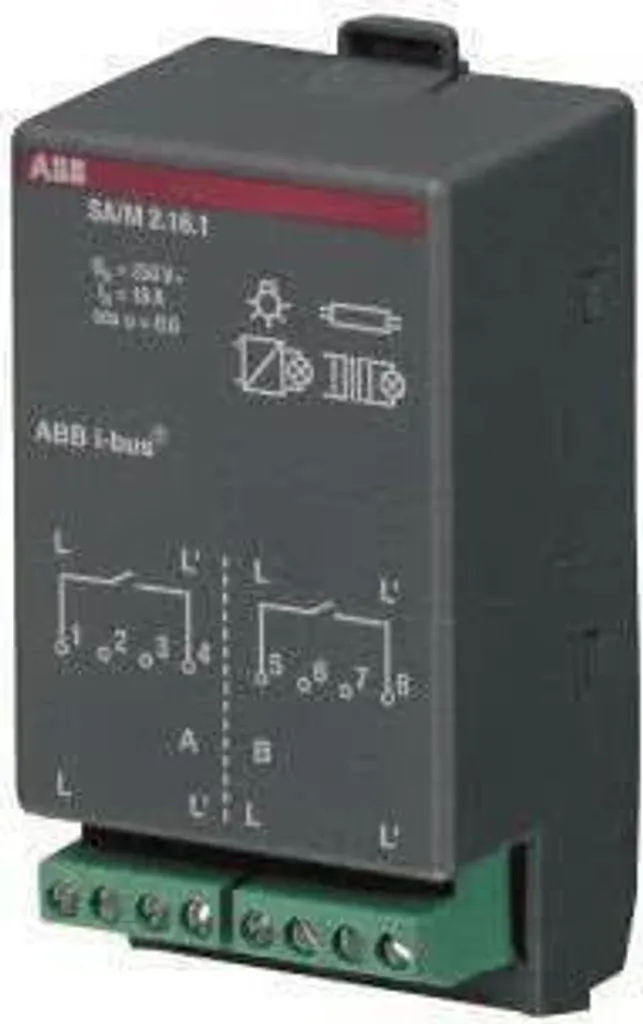Commutation KNX ABB 2 sorties 16A SA/M 2.16.1 - Pour éclairage et charges - 2