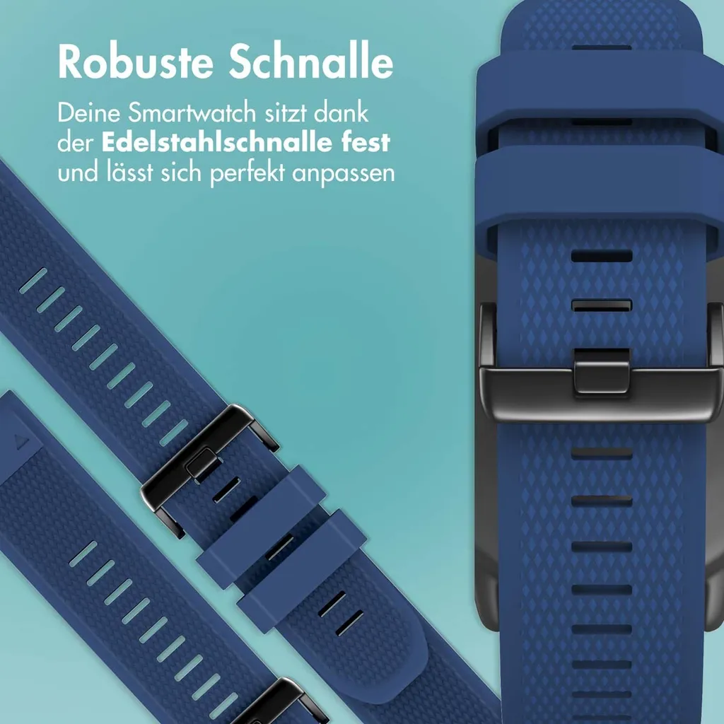 Cinturino Garmin imoshion QuickFit 22mm Silicone - Blu Scuro Endurance - 5