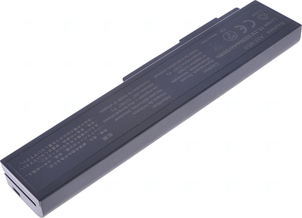 Akku T6 Power Asus M50, G50, G60, N43, N53, N61, B43, X55, X57, X64, 5200mAh, 58Wh, 6Zellen
