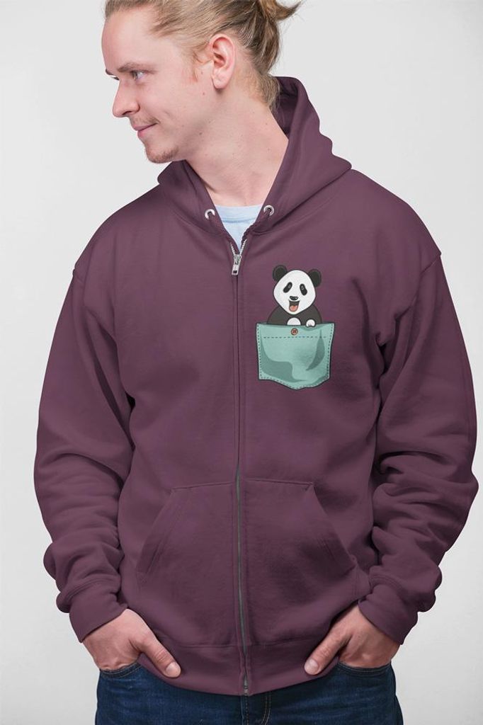 D&B Uni Hoodie ZIPPO00024 Panda Braun-Größe 3XL