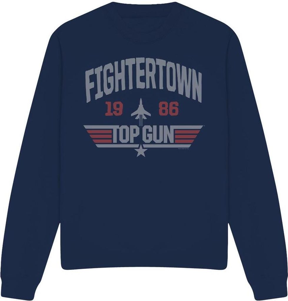 Top Gun - "Fightertown" Sweatshirt für Herren/Damen Uni TV13122 (L) (Marineblau)
