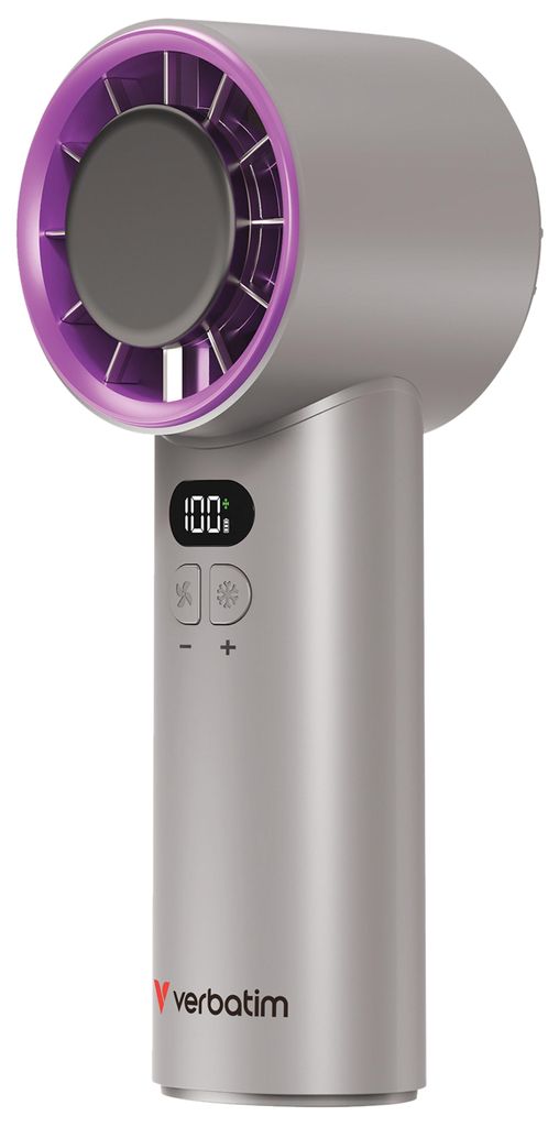 Verbatim Cool`n`Go Ice Touch Handheld Fan grey/purple   Produktbild 